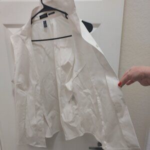 * Jones of New York Crisp LARGE White Sleeveless Professional White Shirt